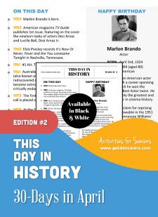 This Day in History for Seniors: April - 2nd Edition