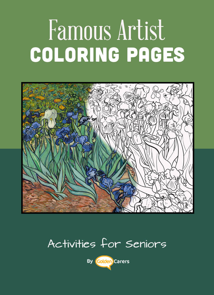 Famous Artist  Coloring Pages: Here is an impression of a work of art by Vincent Van Gogh.