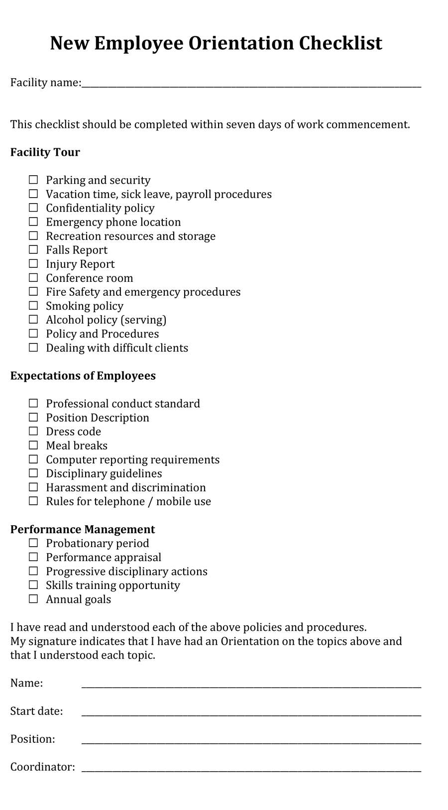 New Hire Orientation Template from www.goldencarers.com