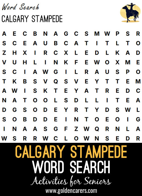 Calgary Stampede Word Search