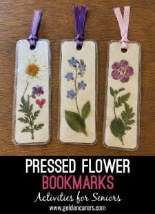 Pressed Flower Bookmarks