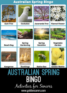 Australian Spring Bingo