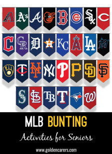 MLB Team Bunting Templates
