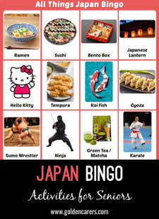 All Things Japan Bingo