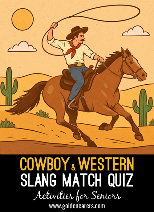 Cowboy & Western Slang Match Quiz