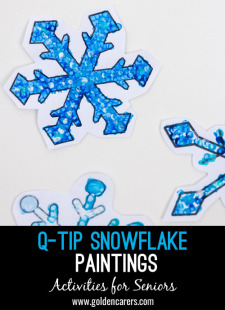 Q-Tip Snowflake Paintings