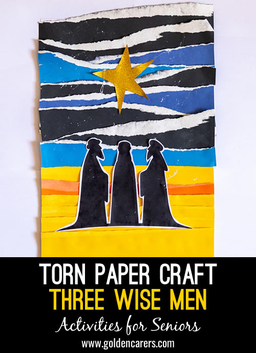 Torn Paper Craft - Three Wise Men