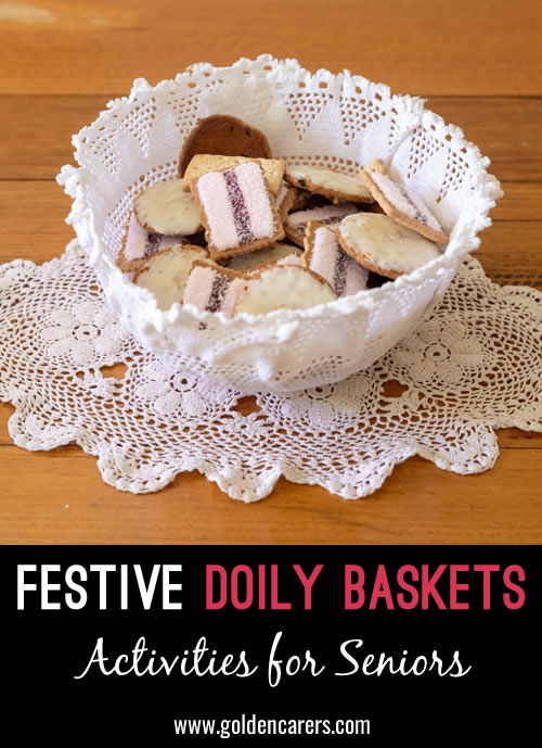 Festive Doily Baskets