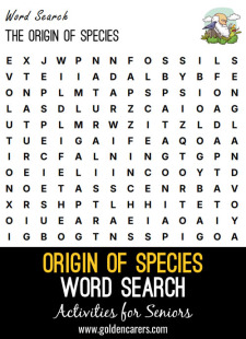 Origin of Species Word Search