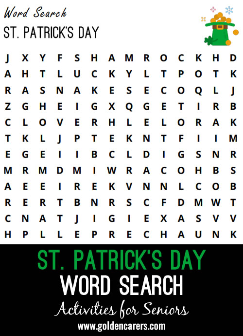 St Patrick's Day Word Search