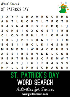 St Patrick's Day Word Search