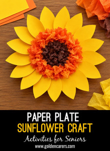 Paper Plate Sunflower Craft
