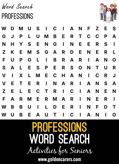 Professions Word Search
