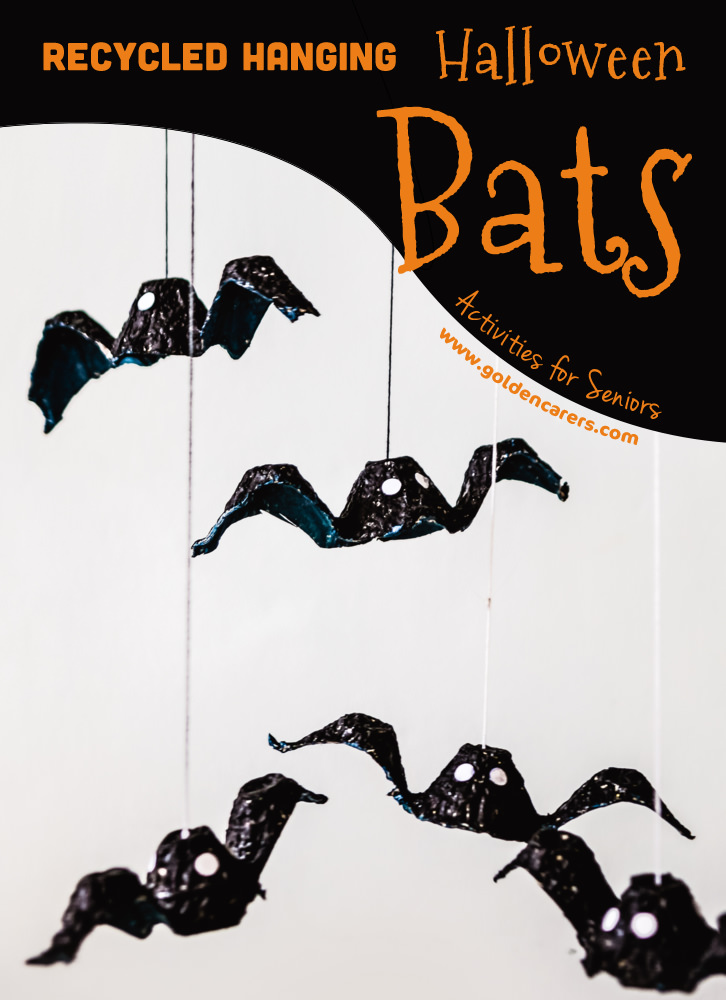 Recycled Hanging Halloween Bats