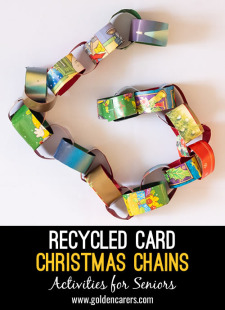 Recycled Card Christmas Chains