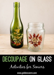 Decoupage on Glass 
