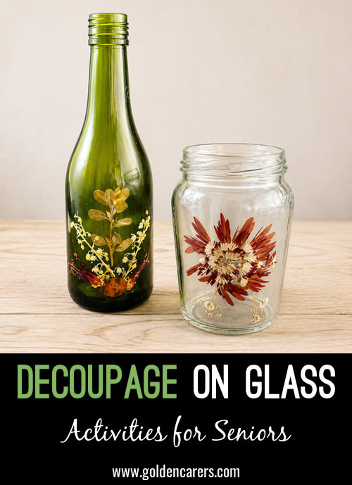 Decoupage on Glass 