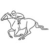Horse Racing Coloring Templates