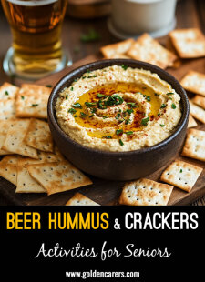 Beer Hummus & Crackers