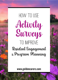 How to Use Activity Surveys to Improve Resident Engagement & Program Planning