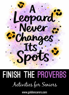 Finish The Proverbs #1