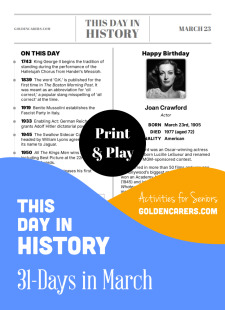 This Day in History for Seniors: March