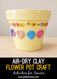 Air Dry Clay Flower Pot Craft