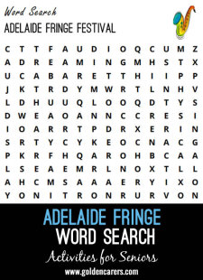 Adelaide Fringe Word Search