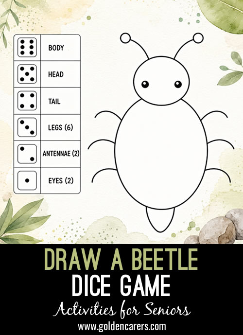 Draw A Beetle Dice Game