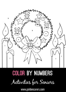 Color By Numbers - Christmas Wreath