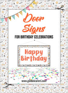 Birthday Door Signs