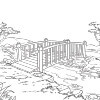 Coloring for Seniors - Bridge Across Stream
