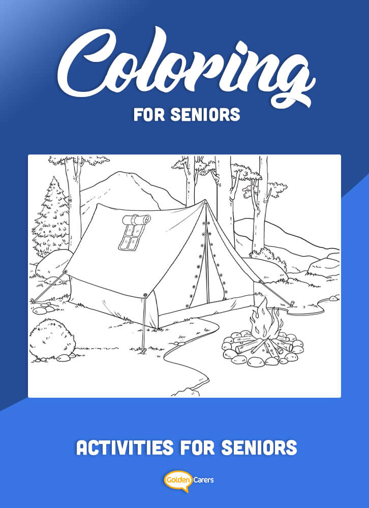Coloring for Seniors - Camping
