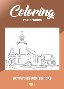 Coloring for Seniors - Church