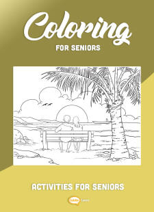 Coloring for Seniors - Couple Watching Sunset
