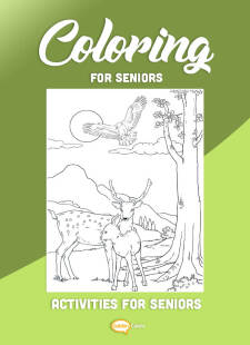 Coloring for Seniors - Deer And Hawk