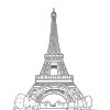 Coloring for Seniors - Eiffel Tower