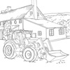 Coloring for Seniors - Farm And Tractor