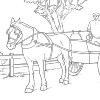 Coloring for Seniors - Horse And Cart