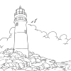 Coloring for Seniors - Lighthouse