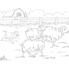 Sheep on a Farm Coloring