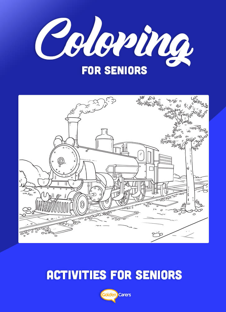 Coloring for Seniors - Steam Train