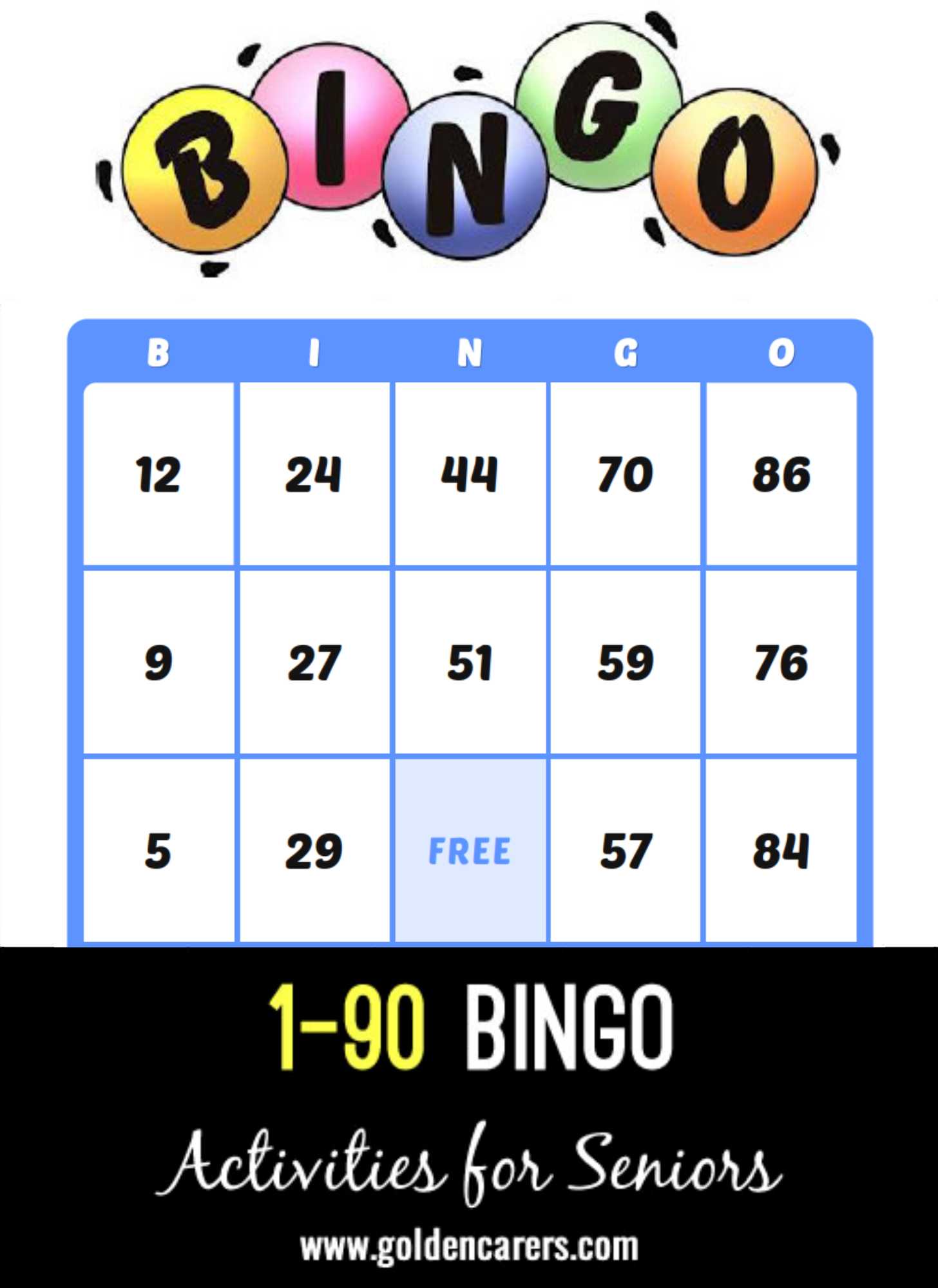 1 - 90 Bingo