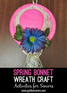Spring Bonnet Wreath Craft