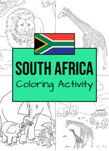 South Africa Coloring Activity