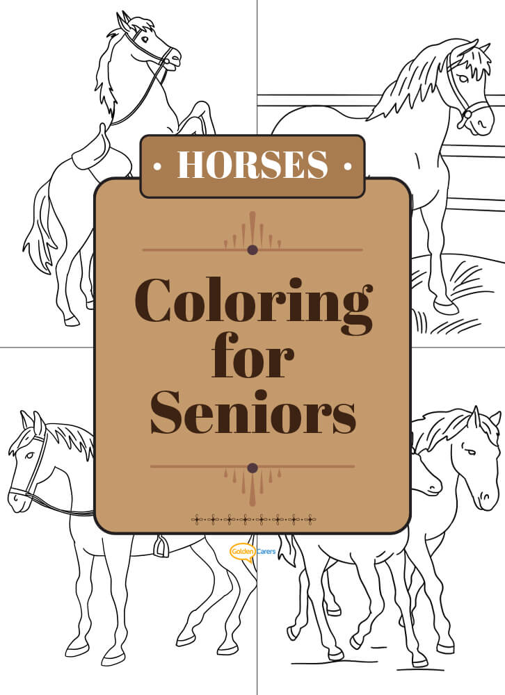 Horses - Coloring for Seniors