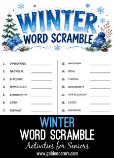 Winter Word Scramble