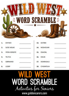Wild West Word Scramble
