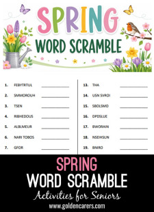 Spring Word Scramble