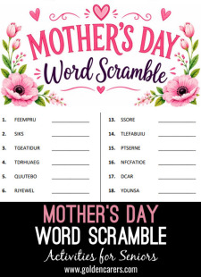 Mother's Day Word Scramble